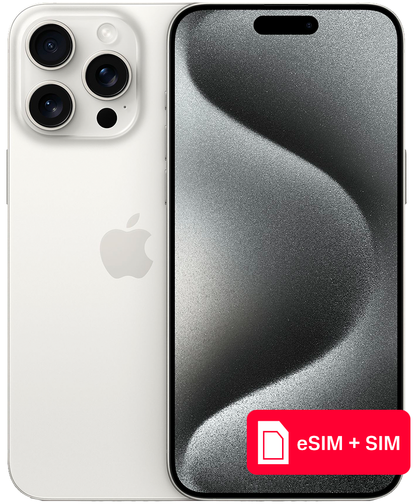 Apple iPhone 15 Pro Max 1Tb eSIM + SIM Белый титан