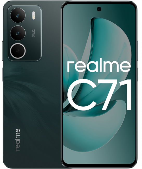 Изображение товара REALME C71 6/128 Гб LTE Зеленый с ярким дисплеем и мощной батареей