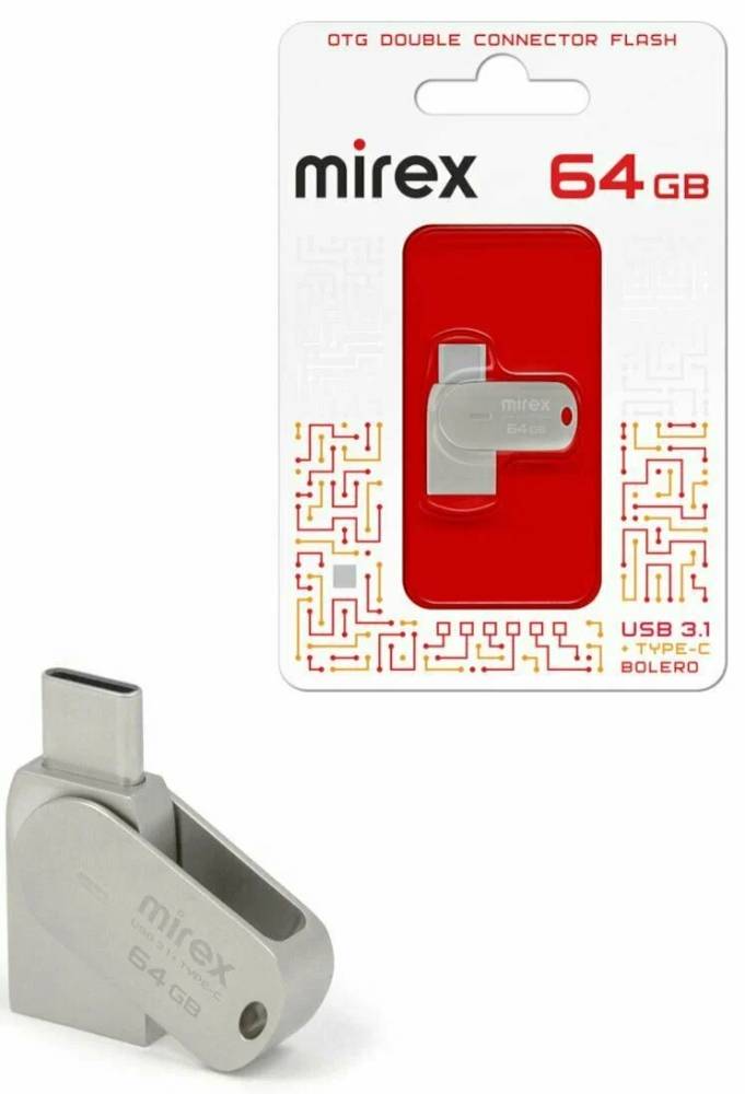 Mirex Bolero 64GB Type-C-USB A Серый