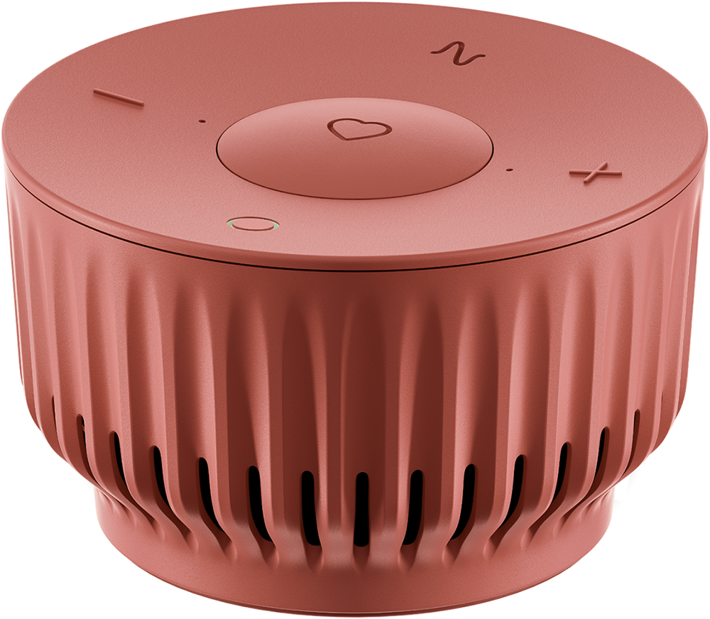 Sber Boom mini c семейством виртуальных ассистентов Салют Марсианский красный