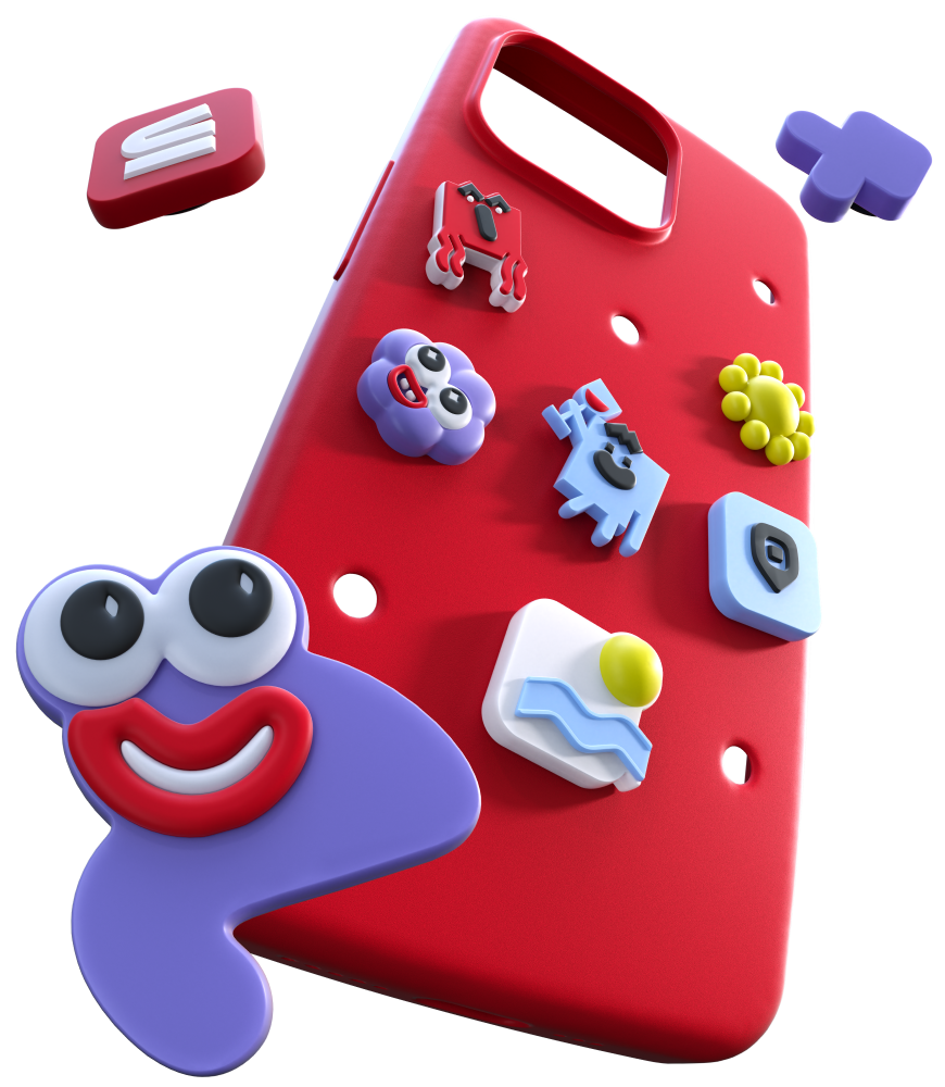 МТС на iPhone 15 Pro Max Красный с отверстиями для джиббитсов