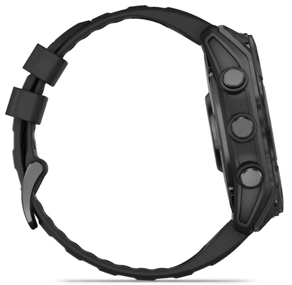 Garmin Fenix 8 AMOLED 51мм Темно-серые с черным ремешком