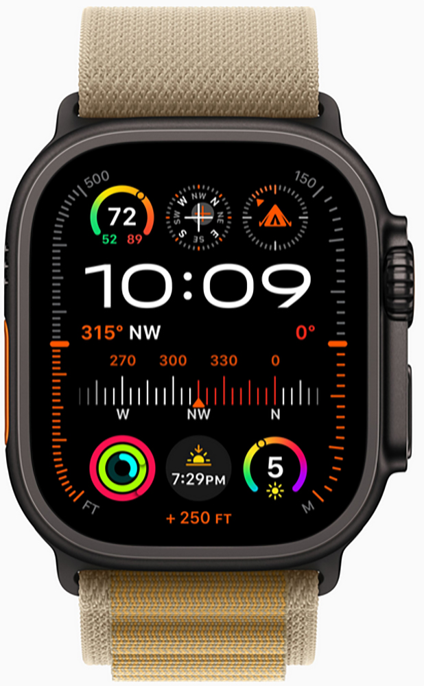 Apple Watch Ultra 2 (2024) Black Titanium +ремешок Alpine Loop tan
