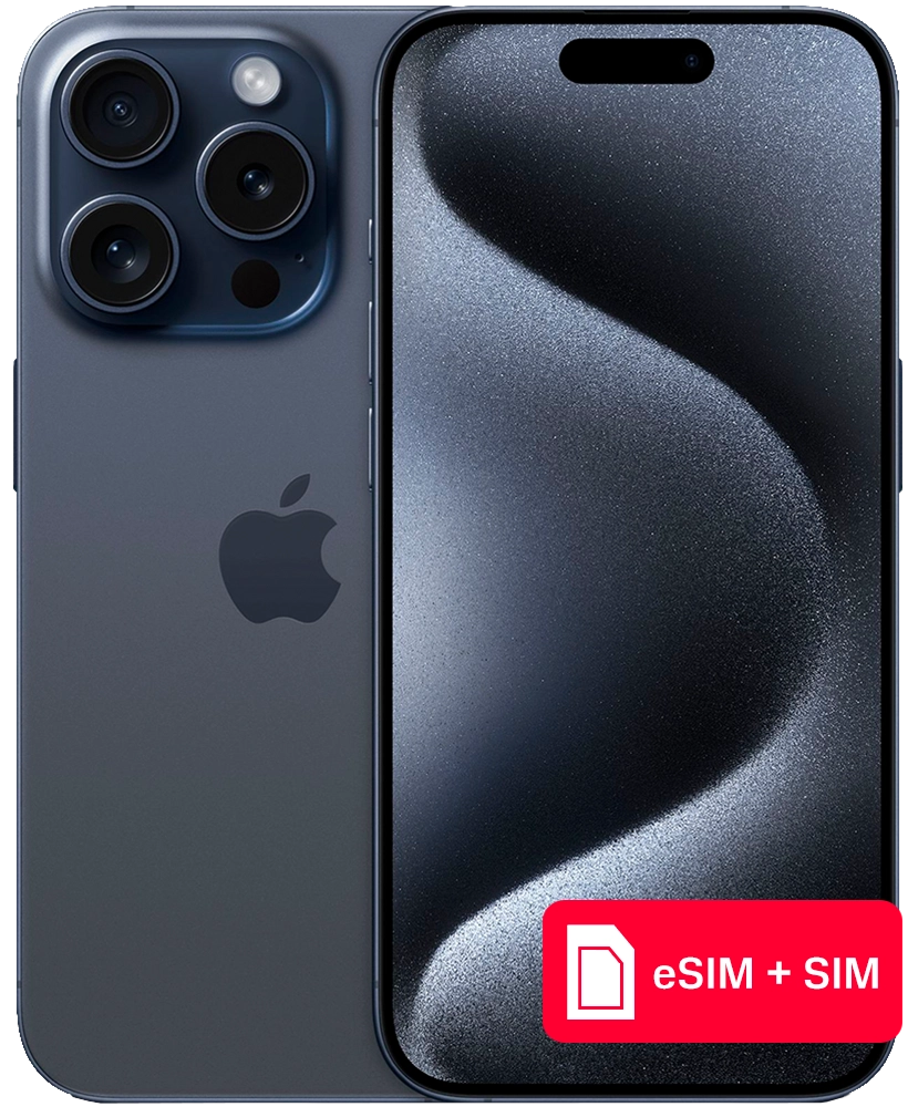 Apple iPhone 15 Pro 128Gb eSIM + SIM Синий титан
