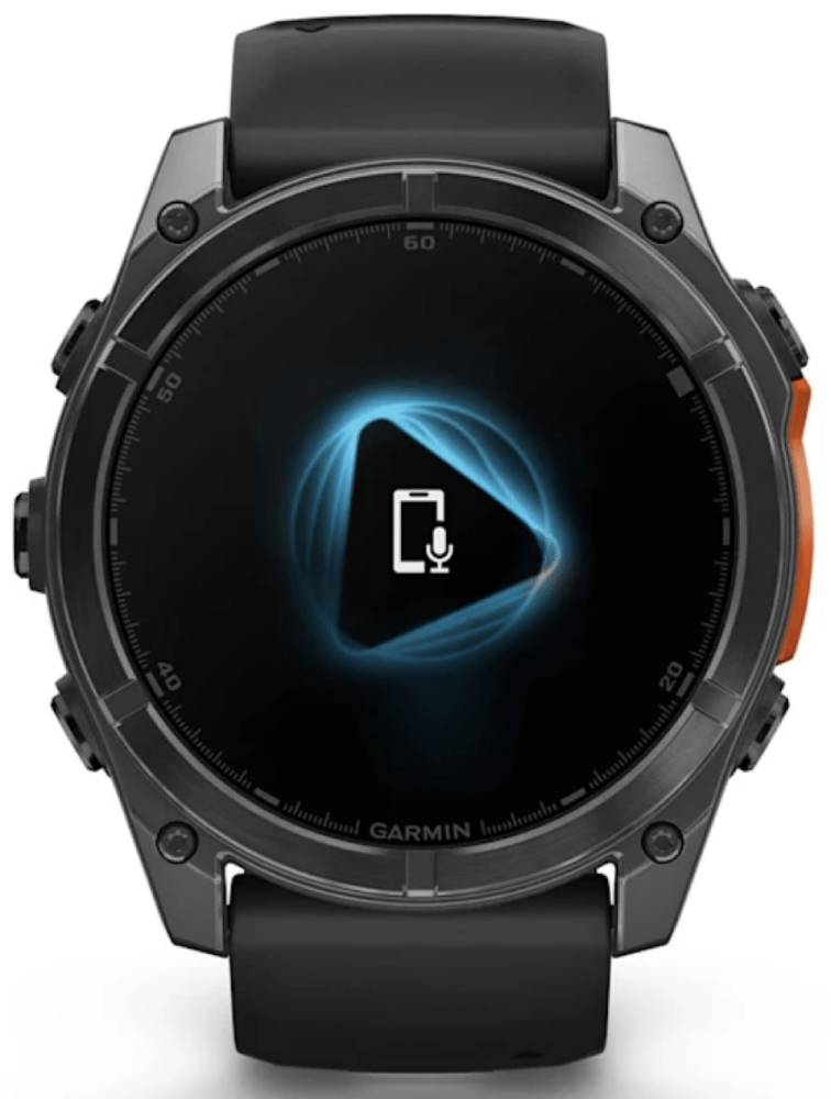 Garmin Fenix 8 AMOLED 51мм Темно-серые с черным ремешком