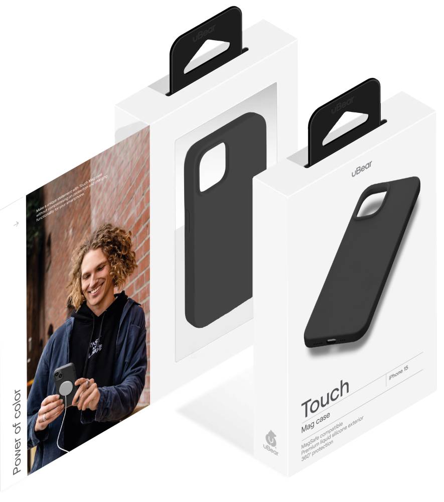 uBear Touch Mag Case для iPhone 15 Черный