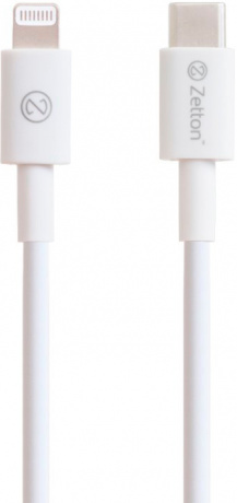 Изображение товара Zetton USB-C Lightning MFI 1м White (ZTUSBCMFI1A8)