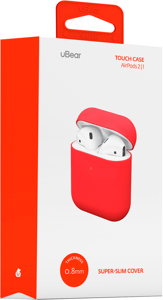 uBear AirPods 2 TouchCase light Red