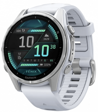 Изображение товара Garmin Fenix 8 AMOLED 43мм Cеребро с белым ремешком
