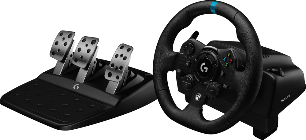 Logitech G923 Racing Wheel and Pedals for PS4 and PC Black