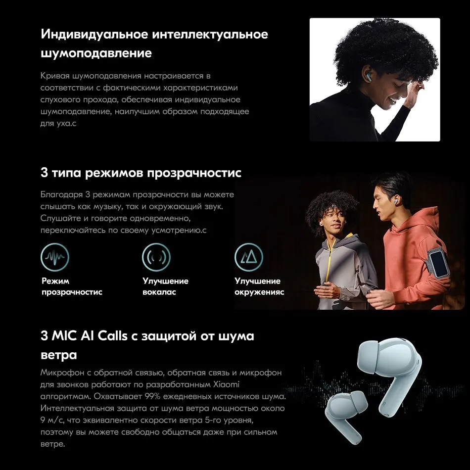 Беспроводные наушники с микрофоном Xiaomi — фото 5