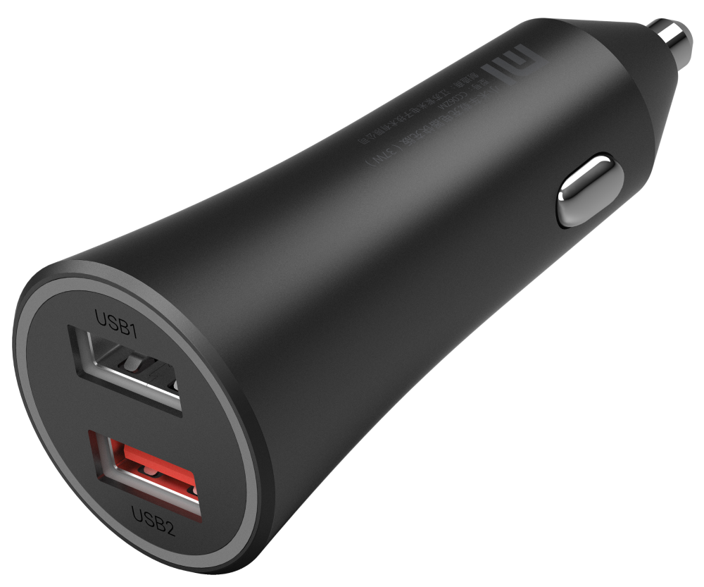 Автомобильное зарядное устройство Xiaomi Mi USB/USB 37 Вт Чёрное