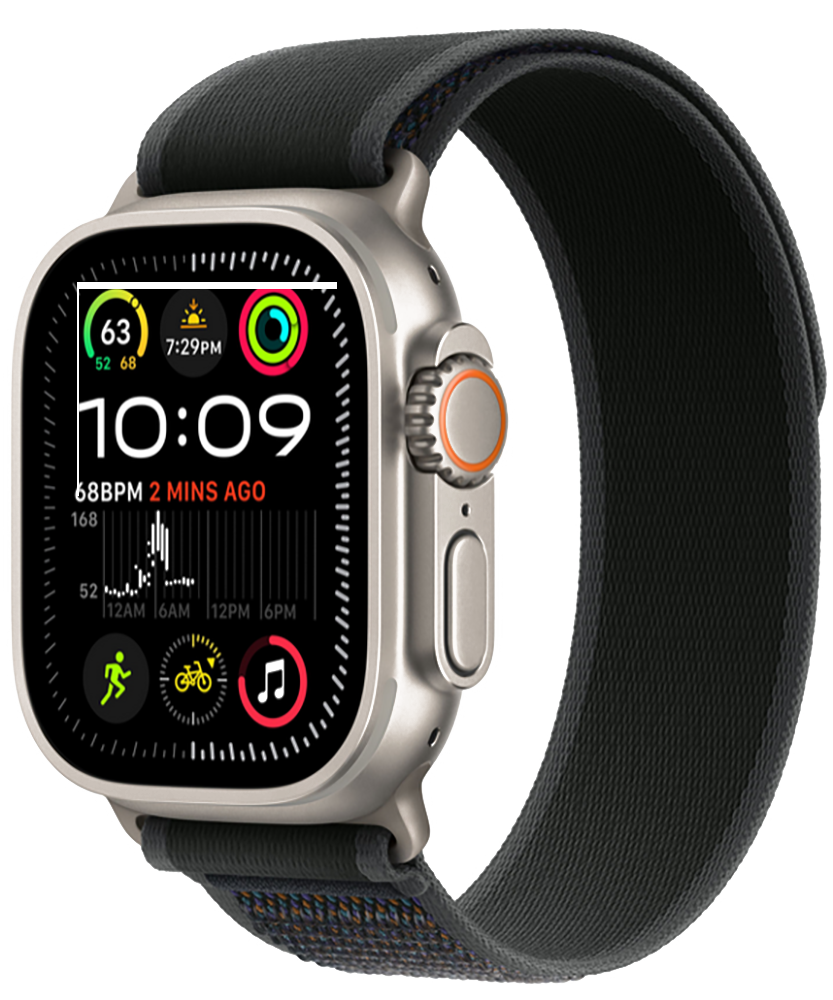 Apple Watch Ultra 2 (2024) Natural Titanium +ремешок Trail Loop Black