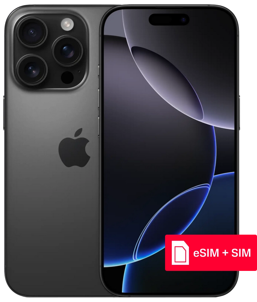 Apple iPhone 16 Pro 128Gb eSIM + SIM Black Titanium