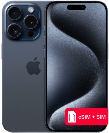 Изображение товара Apple iPhone 15 Pro 128 Гб eSIM + SIM Синий титан Б/У "Как новый"