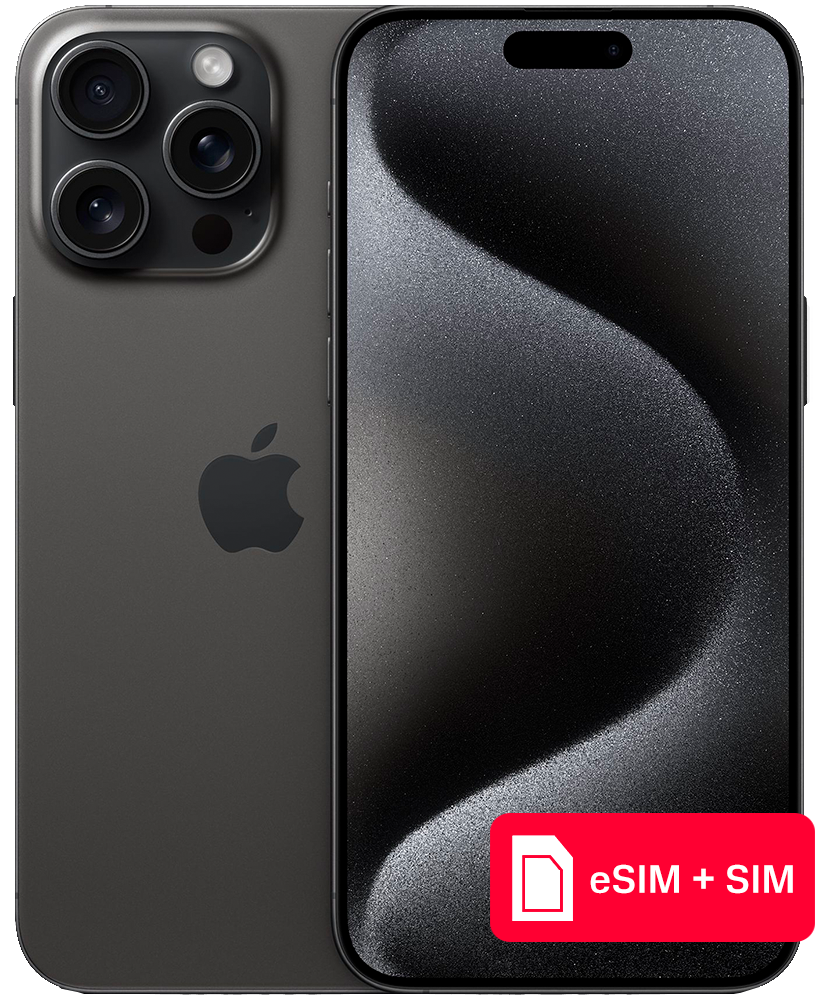 Apple iPhone 15 Pro Max 256Gb eSIM + SIM Черный титан