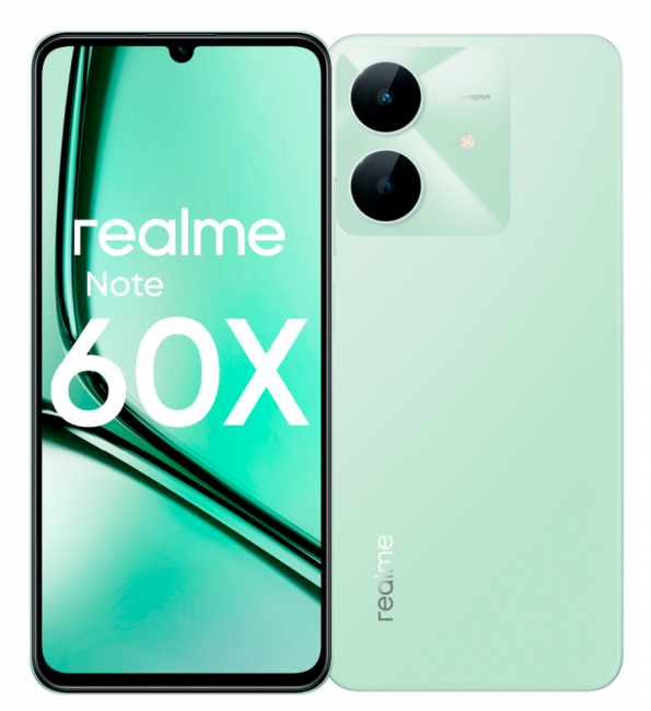 Изображение товара realme Note 60X 4/128 Гб LTE Зеленый смартфон с большим экраном и емким аккумулятором