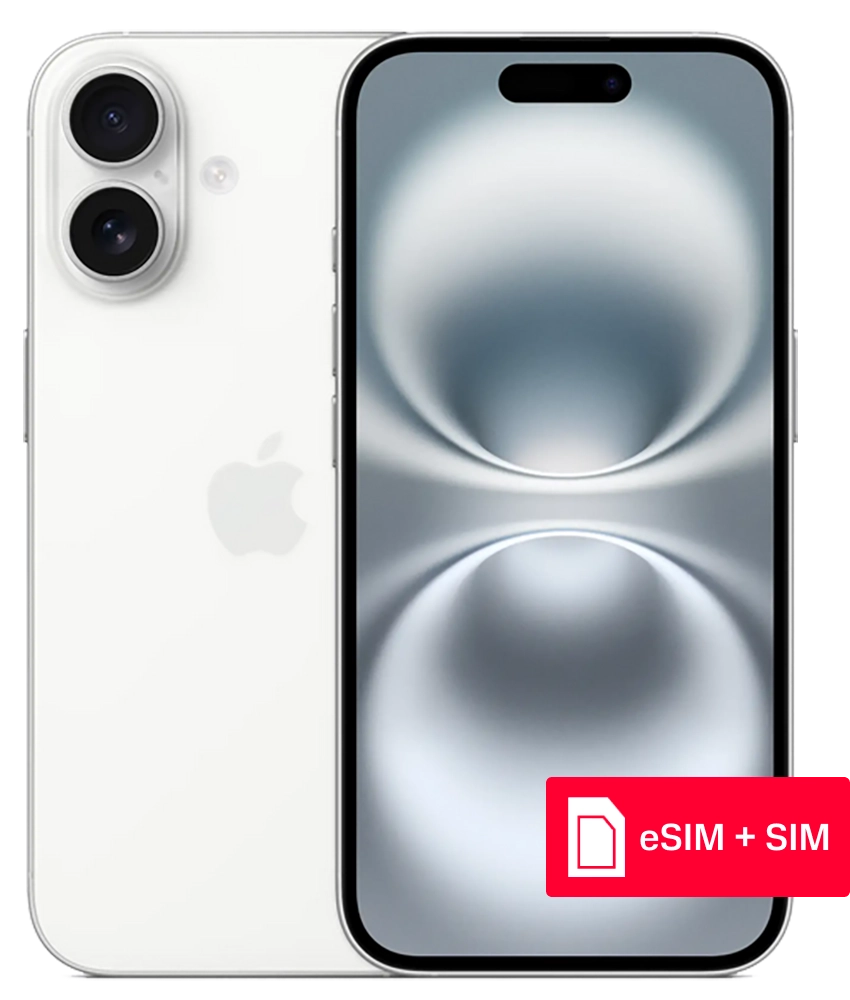 Apple iPhone 16 Plus 128Gb eSIM + SIM Белый