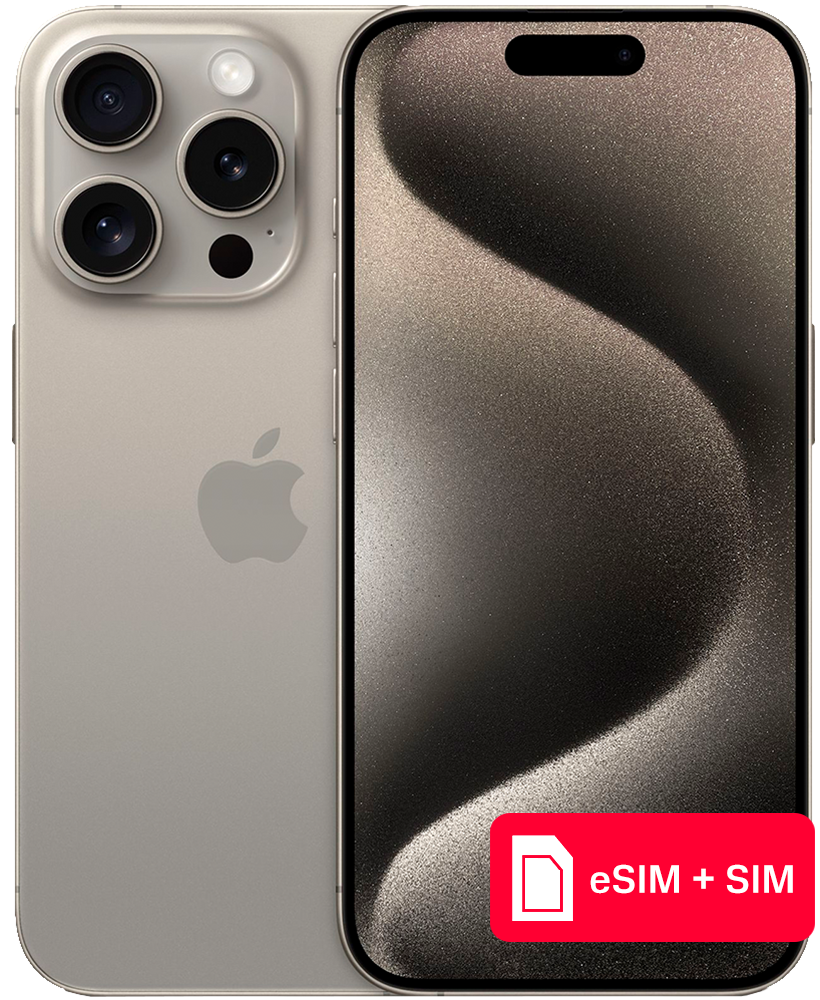 Apple iPhone 15 Pro 1Tb eSIM + SIM Натуральный титан