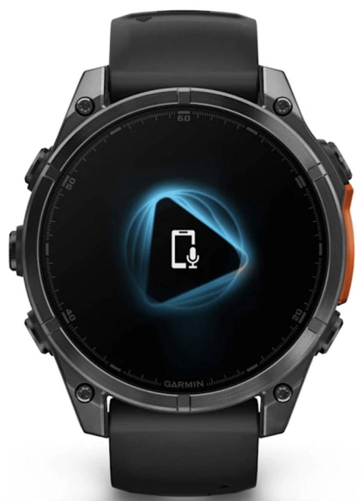 Garmin Fenix 8 AMOLED 47мм Серые с черным ремешком
