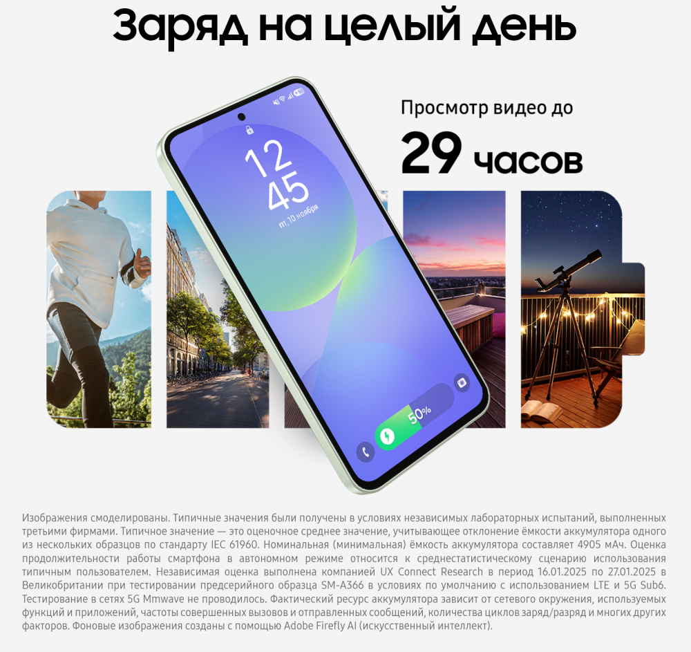 Samsung Galaxy A36 8/256 Гб 5G Лайм (A366E)