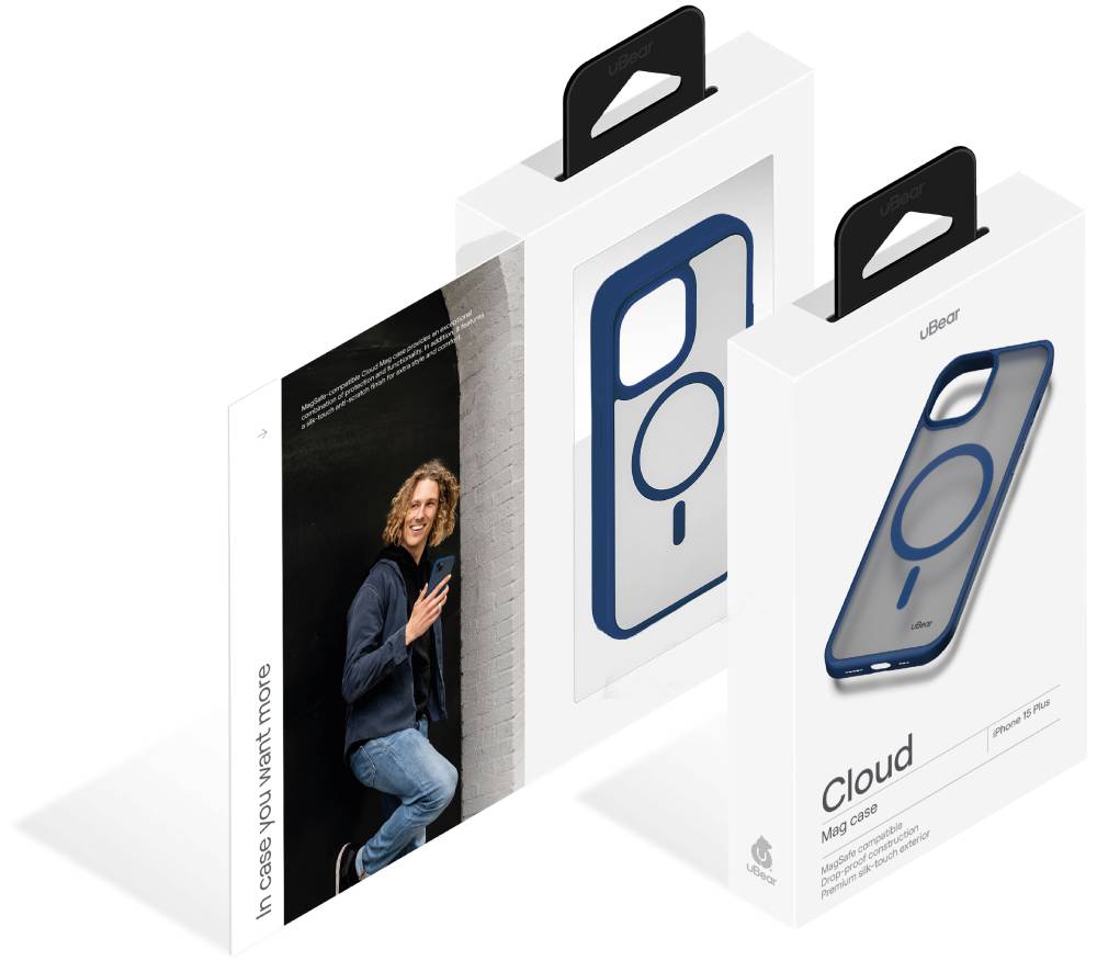 uBear Cloud Mag Case для iPhone 15 Plus Синий