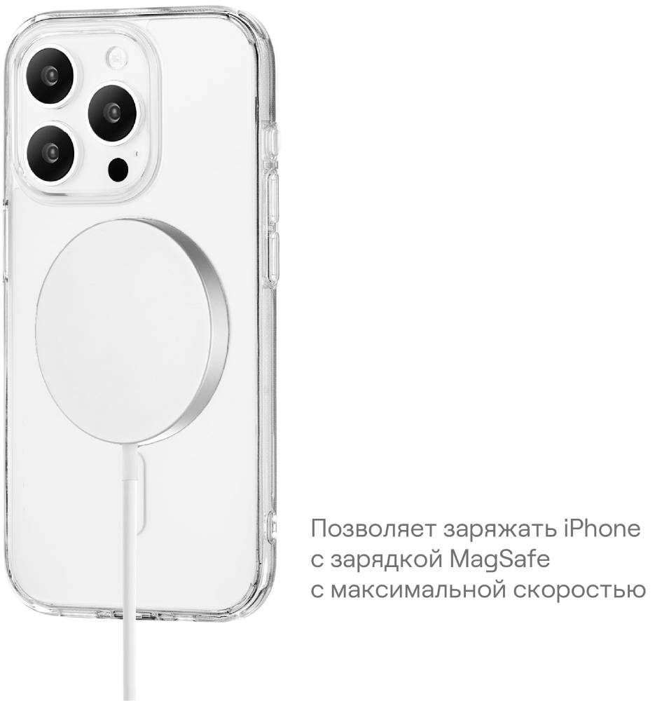 uBear Real Mag Case для iPhone 15 Plus Прозрачный