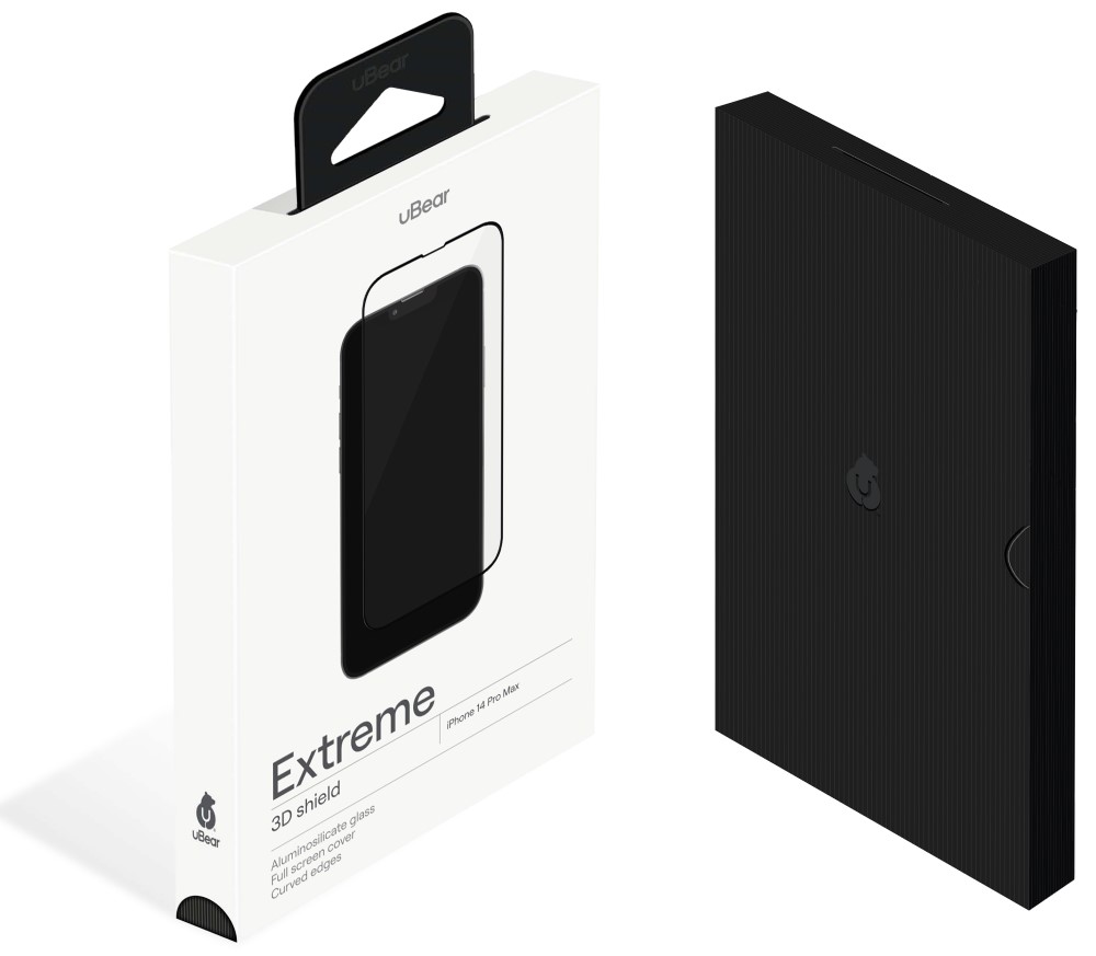 uBear Extreme 3D Shield для iPhone 14 Pro Max Черная рамка (GL144BL03A3D67P-I22)