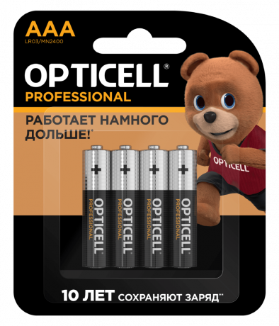 Изображение товара Opticell Professional батарейки AAA 4 шт