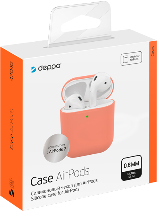 Deppa AirPods 2 Ultra Slim Peach