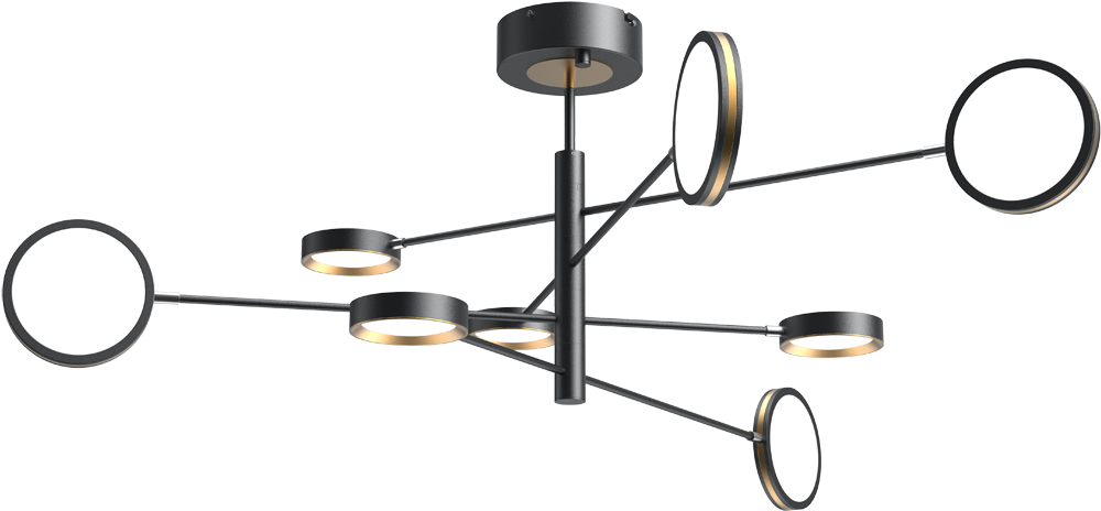 Yeelight C2103Arowana Chandelier 8head потолочный Черный/Золотой (YLDL02)