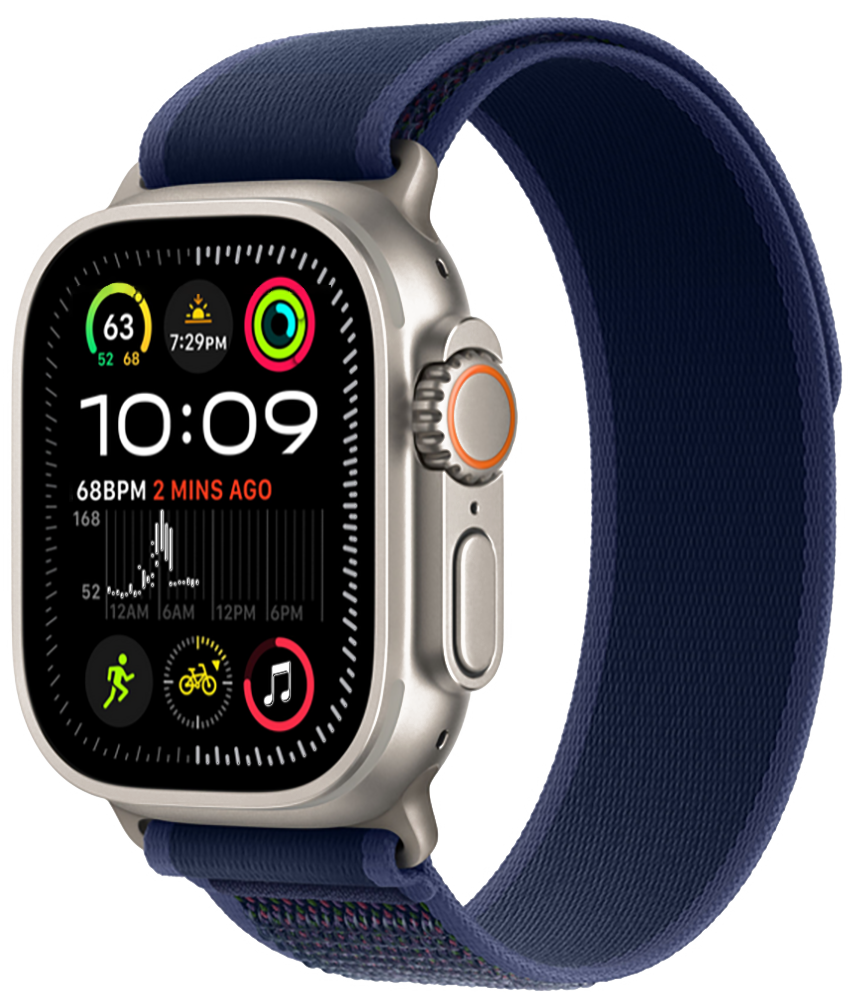 Apple Watch Ultra 2 (2024) Natural Titanium +ремешок Trail Loop Blue (S/M)