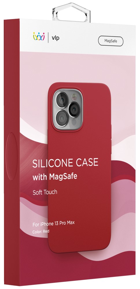 VLP iPhone 13 pro max Silicone Case MagSafe Red
