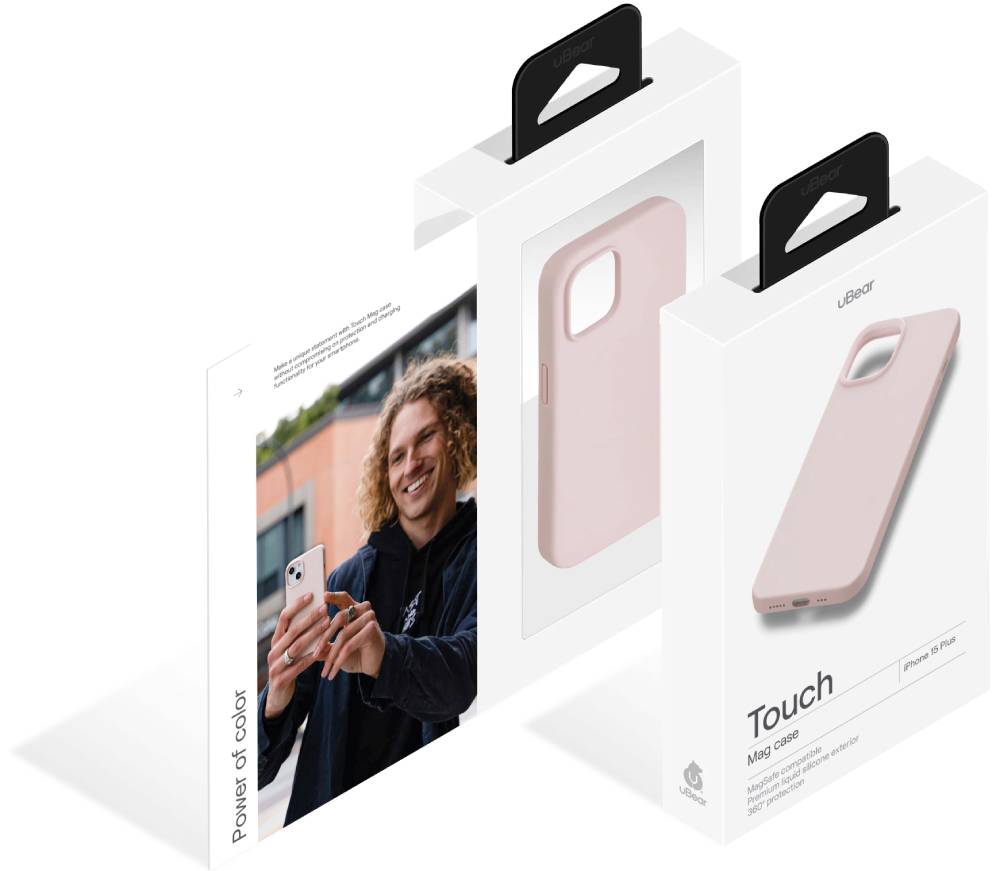 uBear Touch Mag Case для iPhone 15 Plus Розовый