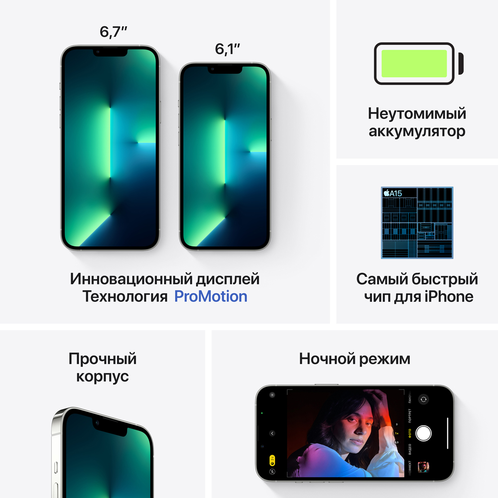 Apple iPhone 13 Pro 1Tb Серебристый